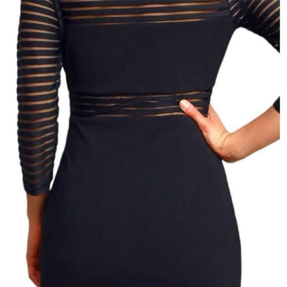 Lulus Perfert Mesh Sheer Striped Black Bodycon Dress
Size XS - Picture 13 of 13